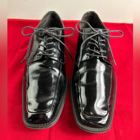 VIA SPIGA Men's Laconi Tuxedo Dress Shoe Black Patent Leather, Sz 11
